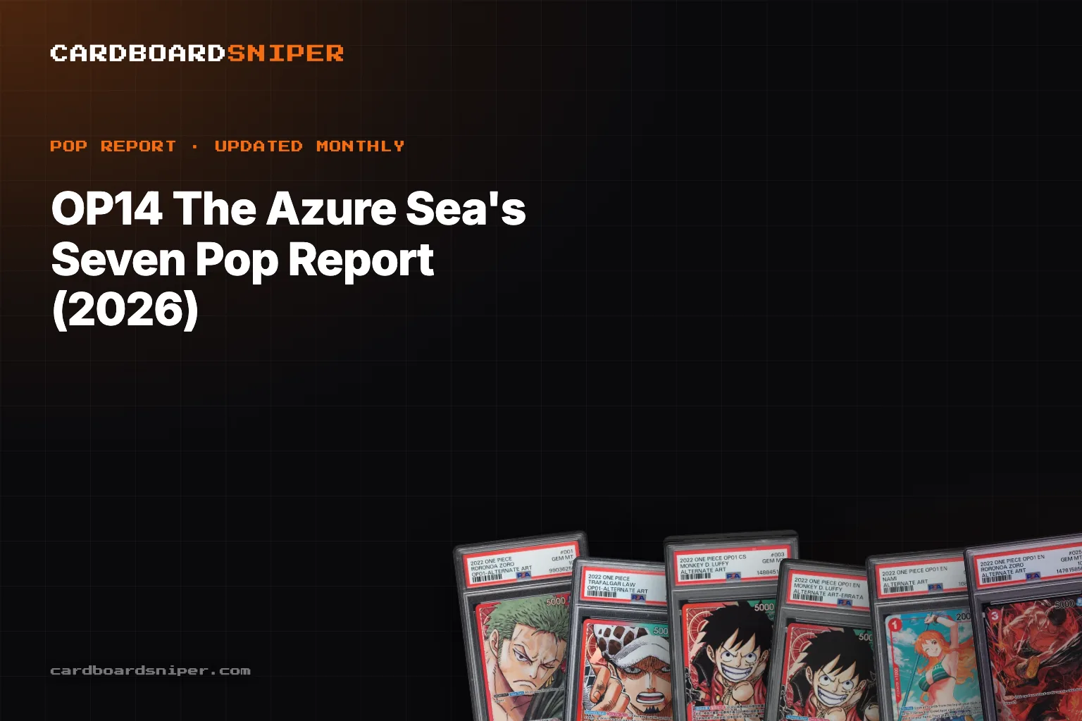 OP14 The Azure Sea's Seven Pop Report (2026): PSA 10 Population for Every Chase Card
