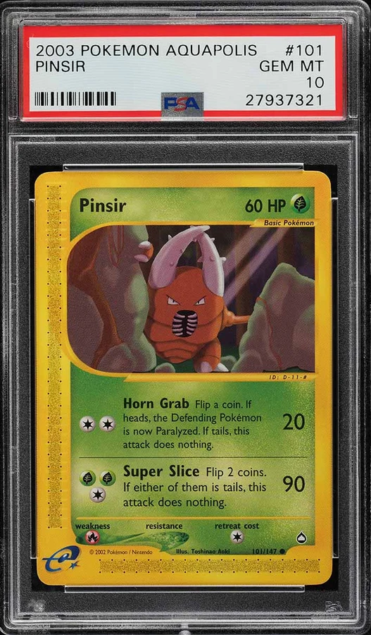 2002 Aquapolis Pinsir #101 PSA 10
