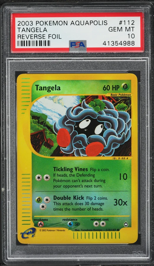 2002 Aquapolis Tangela #112 PSA 10