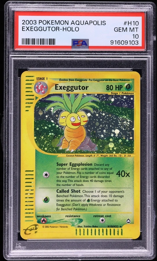 2002 Aquapolis Exeggutor #H10 PSA 10
