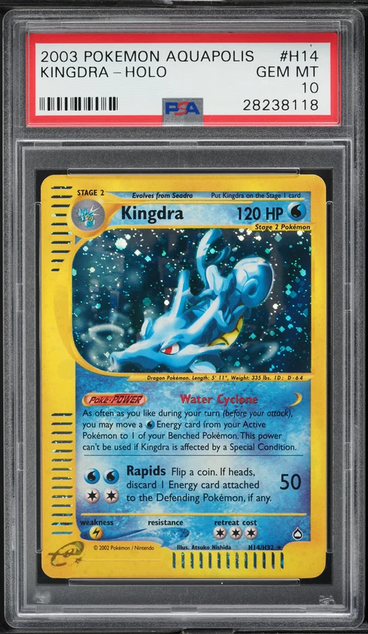 2002 Aquapolis Kingdra #H14 PSA 10