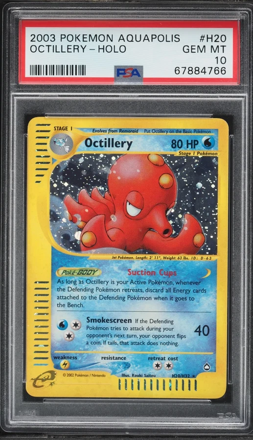 2002 Aquapolis Octillery #H20 PSA 10