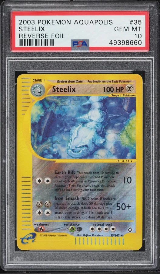 2002 Aquapolis Steelix #H23 PSA 10