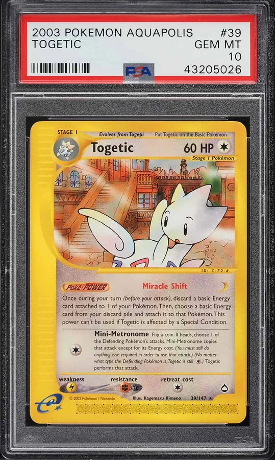 2002 Aquapolis Togetic #H27 PSA 10