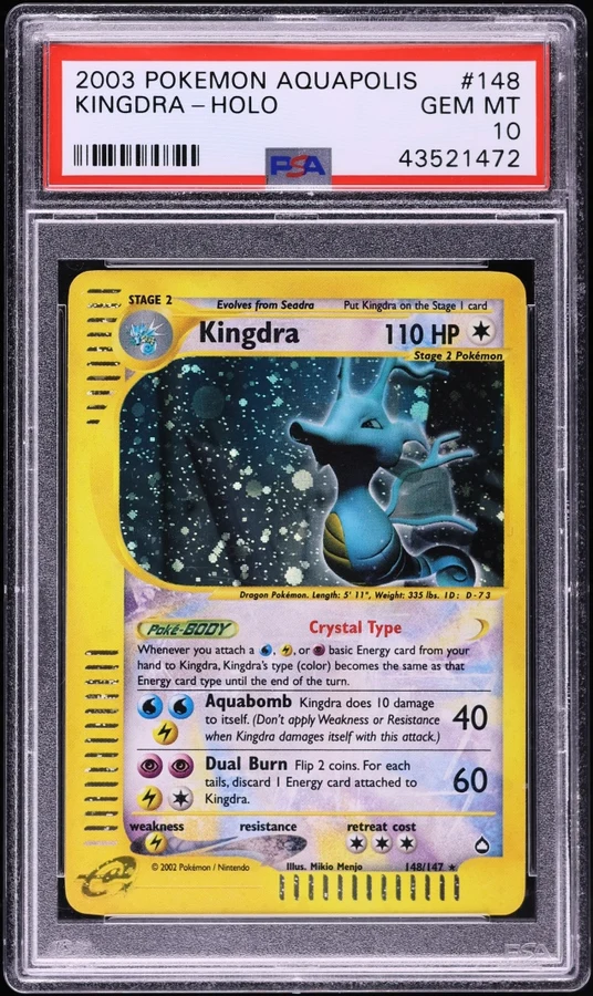 2002 Aquapolis Crystal Kingdra #148 PSA 10