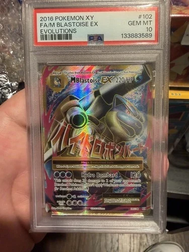 2016 XY Evolutions Mega Blastoise EX (Full Art) #102 PSA 10