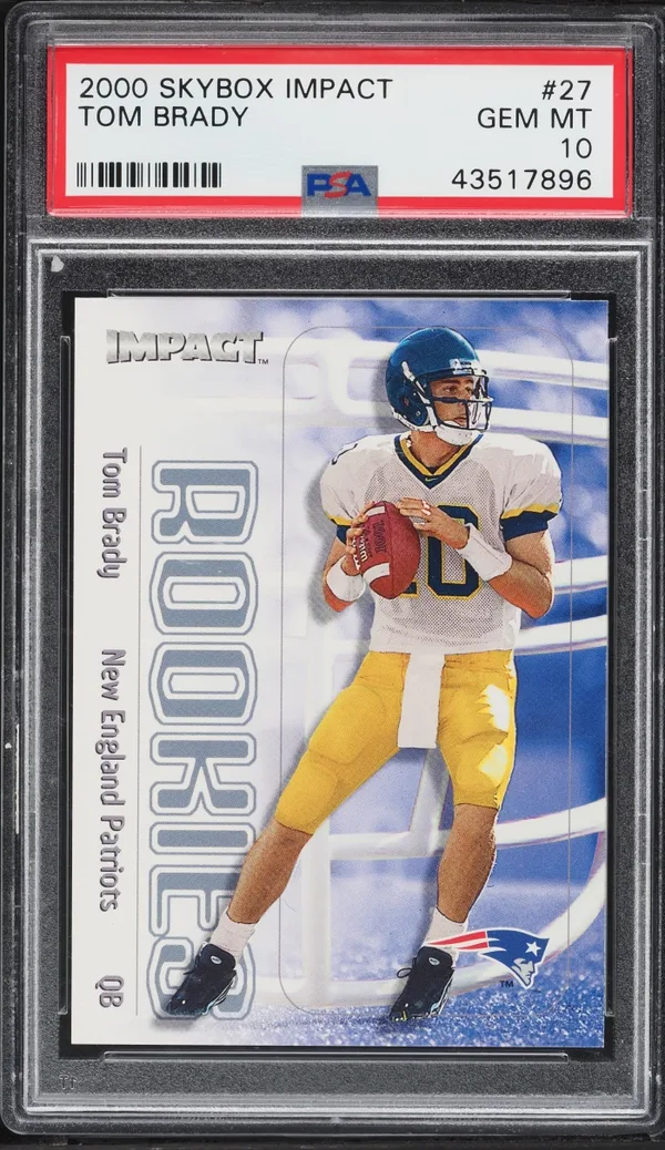 2000 Skybox Impact Tom Brady Rookie #27 PSA 10
