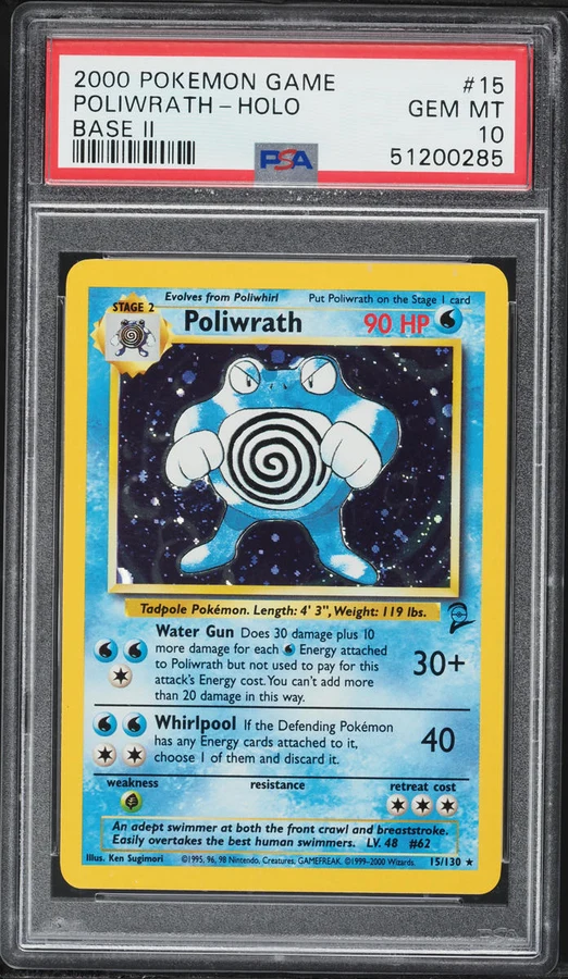 2000 Base Set 2 Poliwrath #15 PSA 10