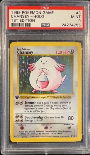 1999 Base Set Unlimited Chansey #3 PSA 10