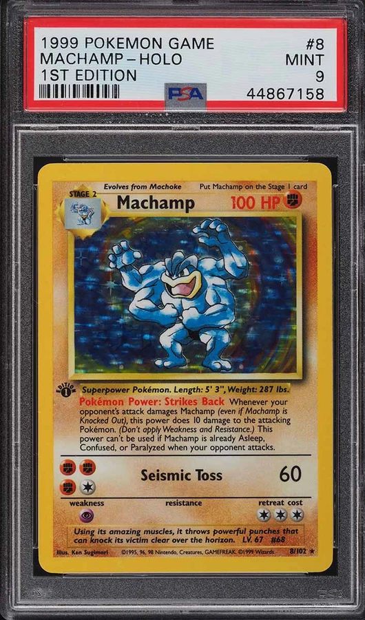1999 Base Set 1st Edition Machamp #8