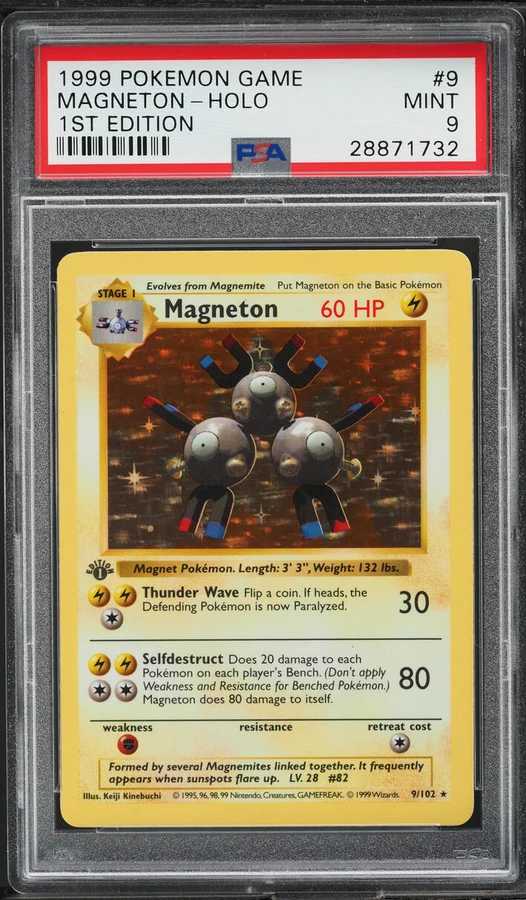 1999 Base Set 1st Edition Magneton #9