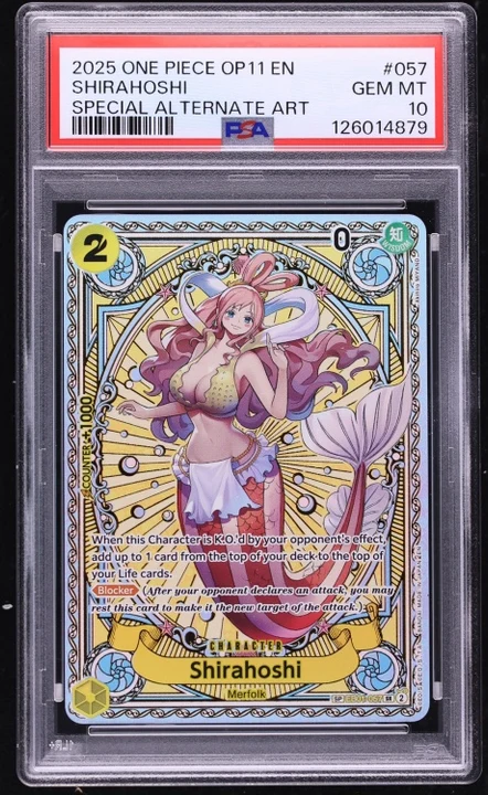 2025 One Piece Fist of Divine Speed Shirahoshi SP #EB01-057 (EB01 SP reprint) PSA 10