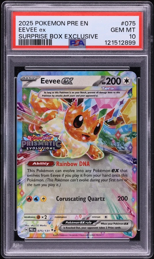 2025 Prismatic Evolutions Eevee #074 PSA 10