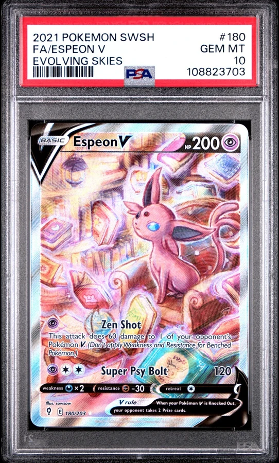 2021 Evolving Skies Espeon V (Alt Art) #180 PSA 10