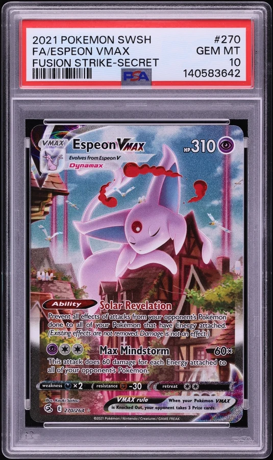 2021 Fusion Strike Espeon VMAX (Alt Art) #270 PSA 10