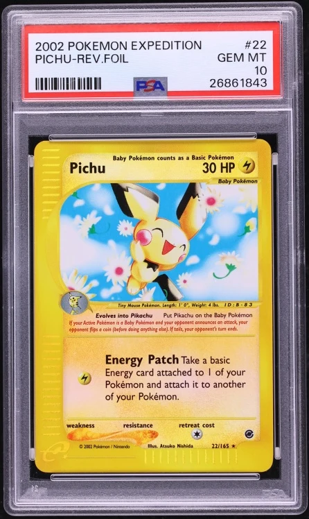 2002 Expedition Pichu #22 PSA 10