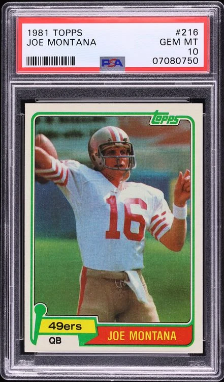1981 Topps Joe Montana Rookie #216 PSA 10