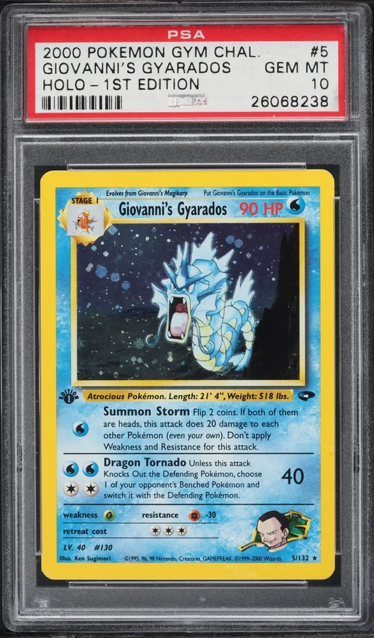 2000 Gym Challenge 1st Edition Giovanni'S Gyarados #5 PSA 10