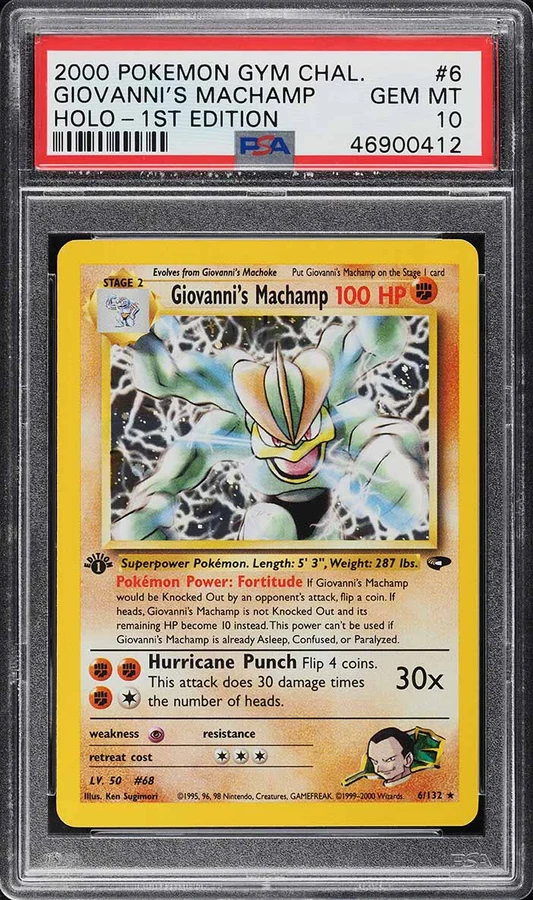 2000 Gym Challenge 1st Edition Giovanni'S Machamp #6 PSA 10