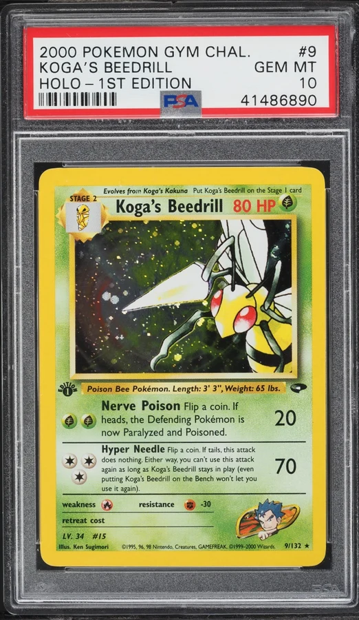 2000 Gym Challenge 1st Edition Koga'S Beedrill #9 PSA 10
