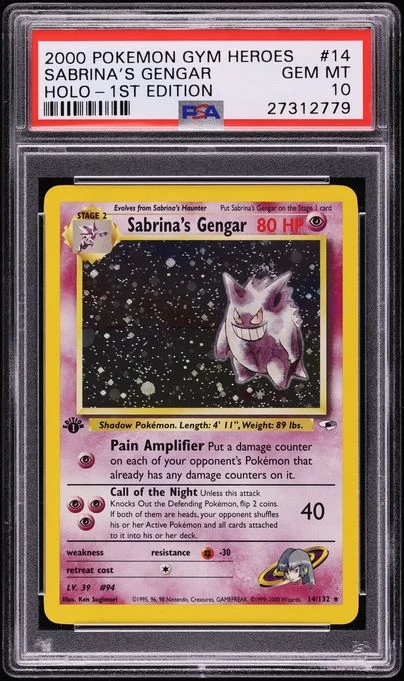 2000 Gym Heroes 1st Edition Sabrina's Gengar #14