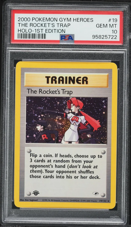 2000 Gym Heroes 1st Edition The Rocket'S Trap #19 PSA 10