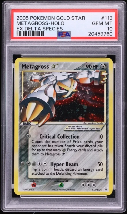 2007 EX Power Keepers Metagross Gold Star PSA 10