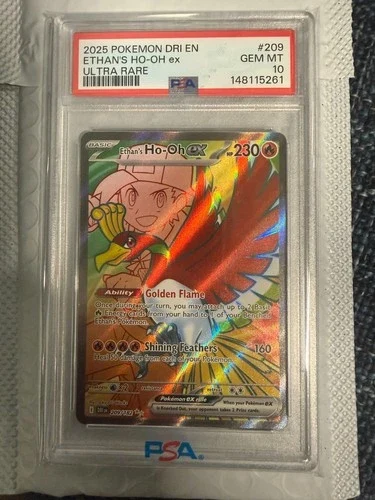 2025 Destined Rivals Ethan's Ho-Oh ex #209 PSA 10