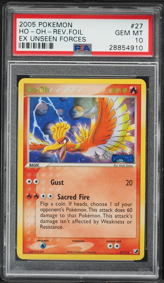 2005 EX Unseen Forces Ho-Oh ex #104