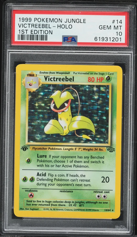 1999 Jungle 1st Edition Victreebel #14 PSA 10