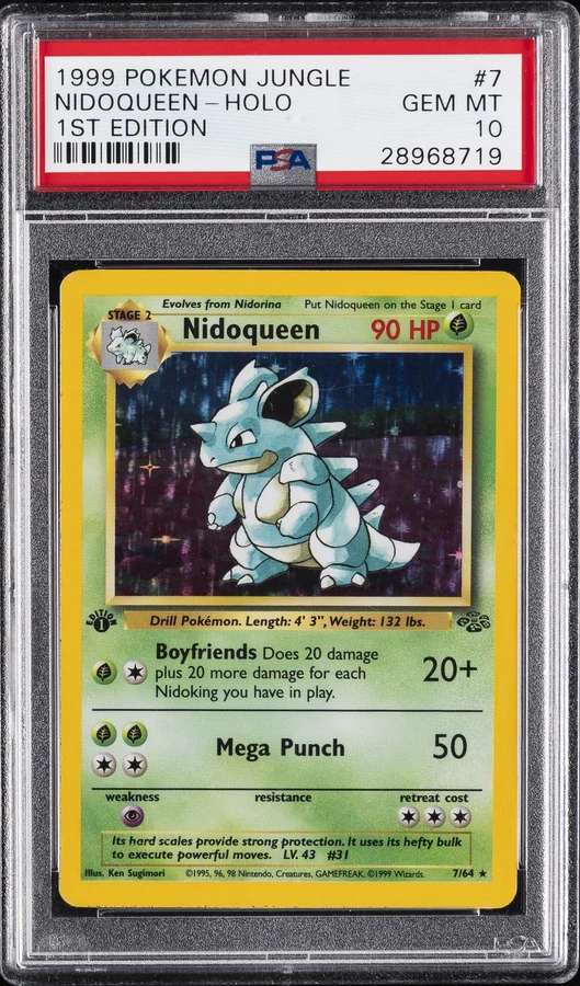 1999 Jungle 1st Edition Nidoqueen #7 PSA 10