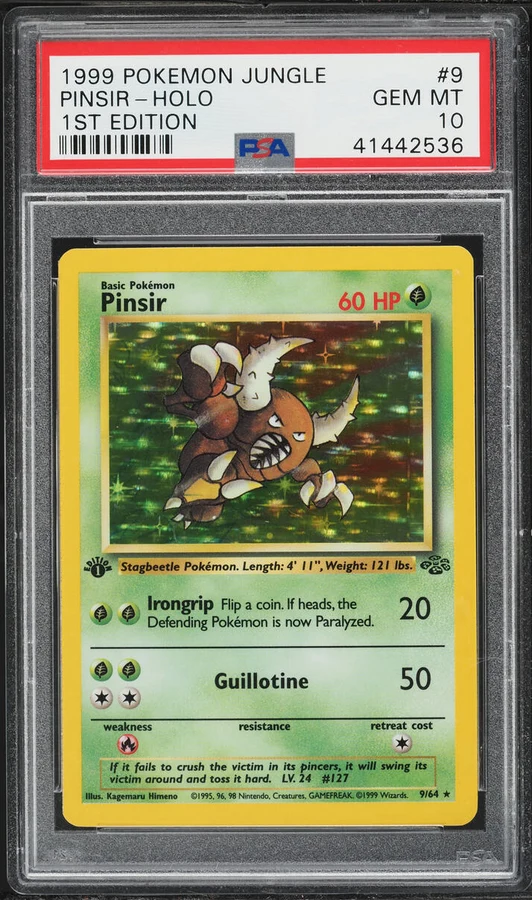 1999 Jungle 1st Edition Pinsir #9 PSA 10