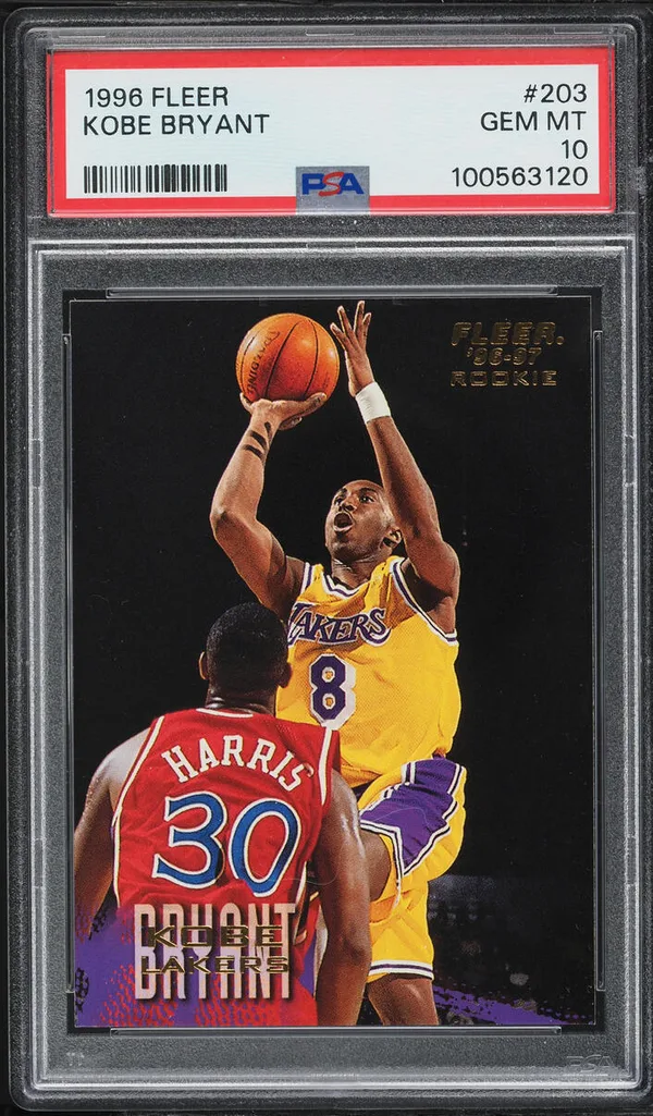 1996 Fleer Kobe Bryant Rookie #203 PSA 10