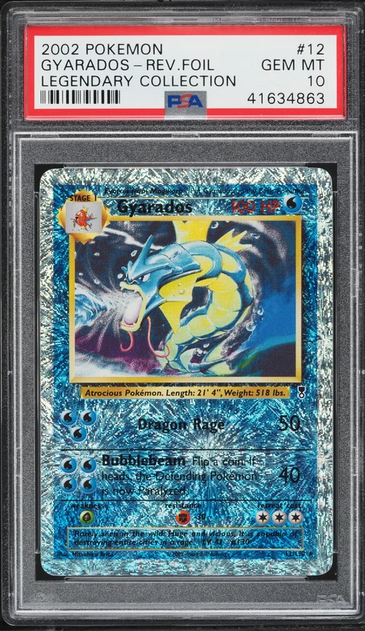 2002 Legendary Collection Reverse Holo Gyarados #12 PSA 10