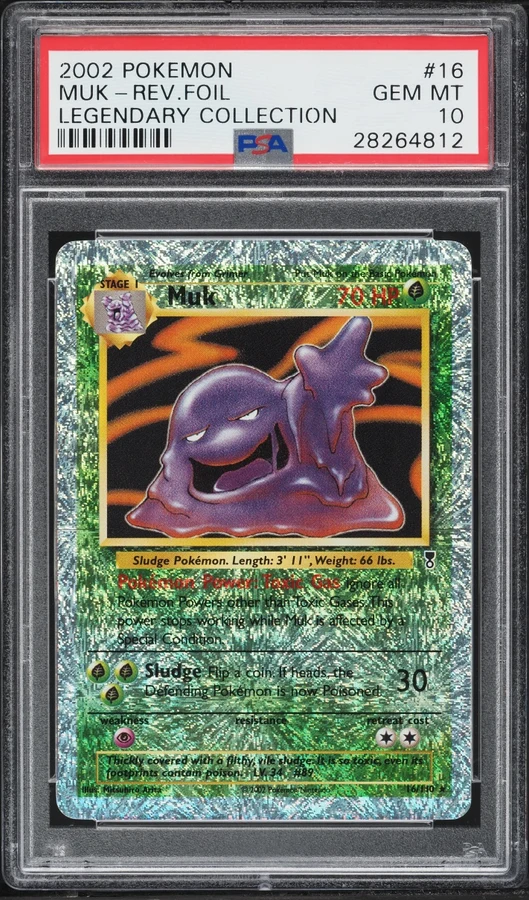 2002 Legendary Collection Reverse Holo Muk #16 PSA 10