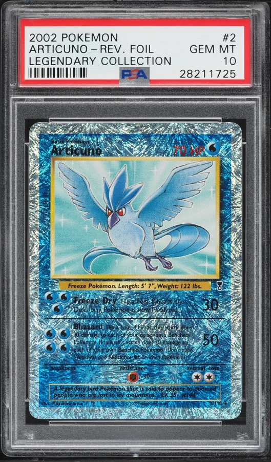 2002 Legendary Collection Reverse Holo Articuno #2 PSA 10