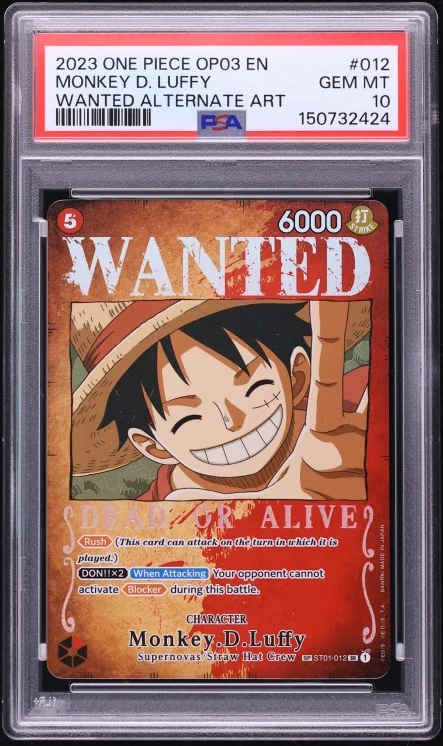 2023 OP03 Pillars of Strength "Wanted" Alt Art Luffy #ST01-012