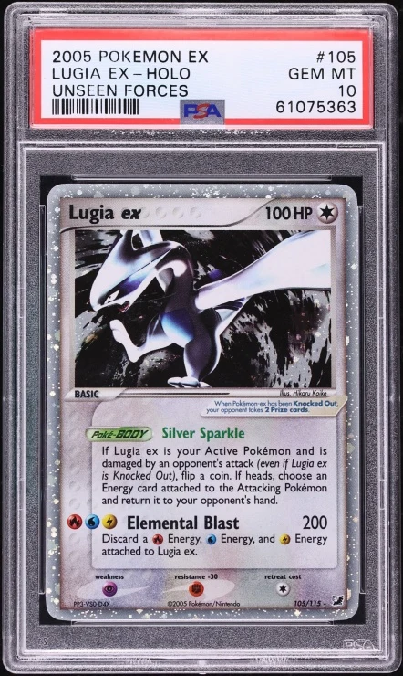 2005 EX Unseen Forces Lugia ex #105 PSA 10