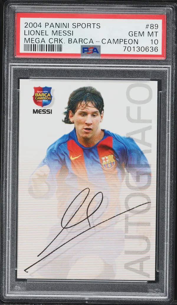 2004 Panini Megacracks Barca Campeon Lionel Messi Rookie #89