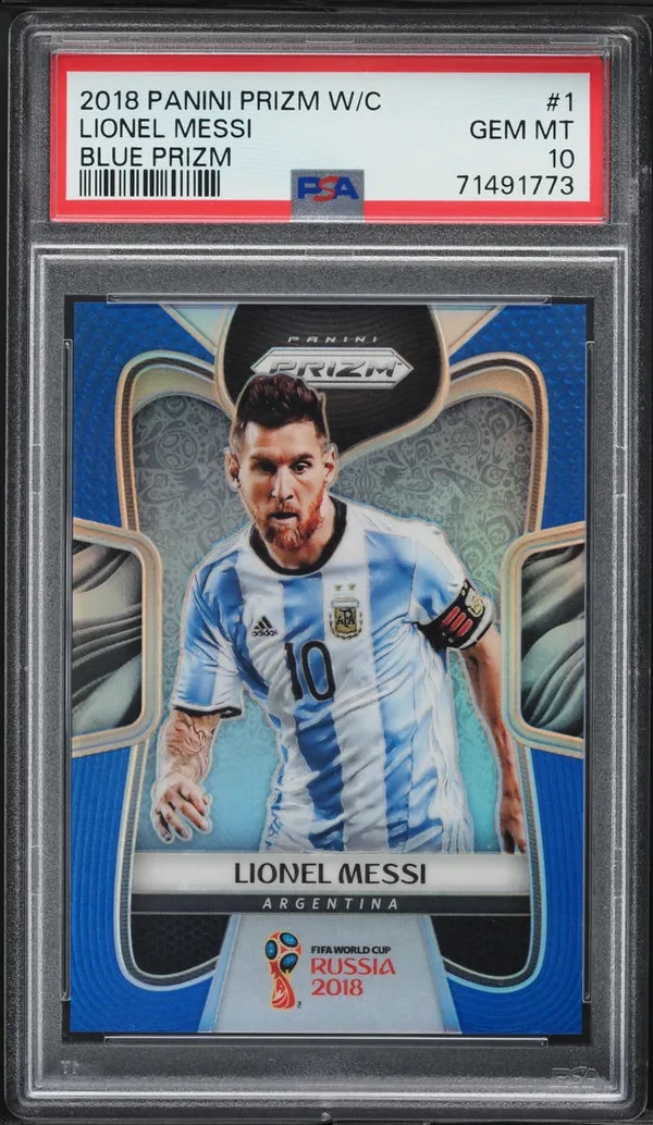 2018 Panini Prizm World Cup Blue Lionel Messi /199 #1