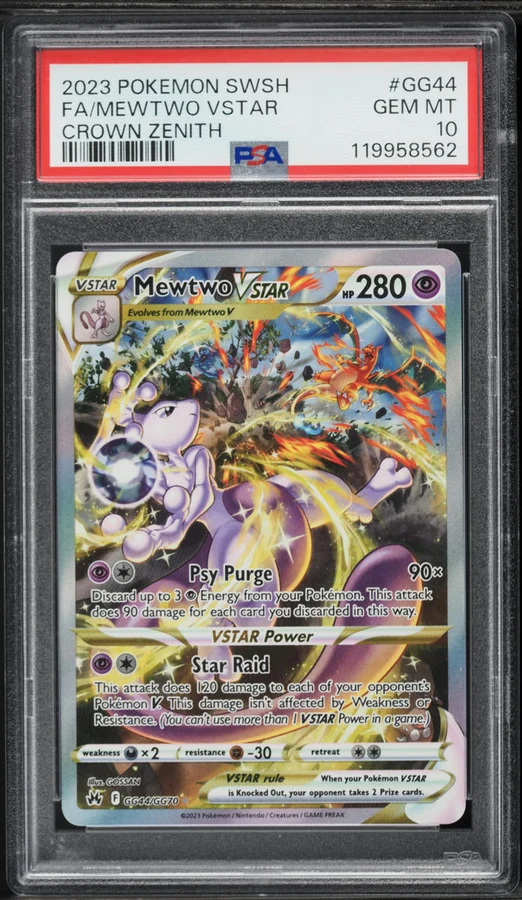 2023 Crown Zenith Mewtwo VSTAR #GG44 PSA 10