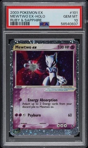 2003 EX Ruby & Sapphire Mewtwo ex #101