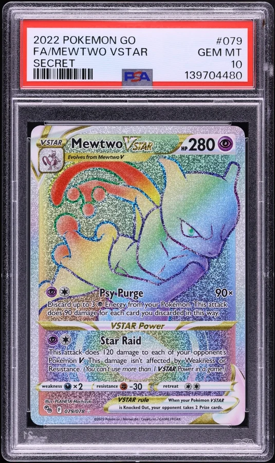 2022 Pokemon GO Mewtwo VSTAR #031 PSA 10
