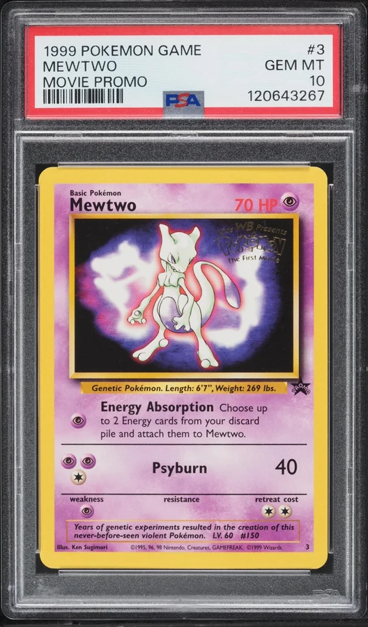 1999 Black Star Promo Mewtwo #3