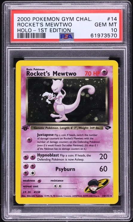 2000 Gym Challenge 1st Edition Rocket's Mewtwo #14
