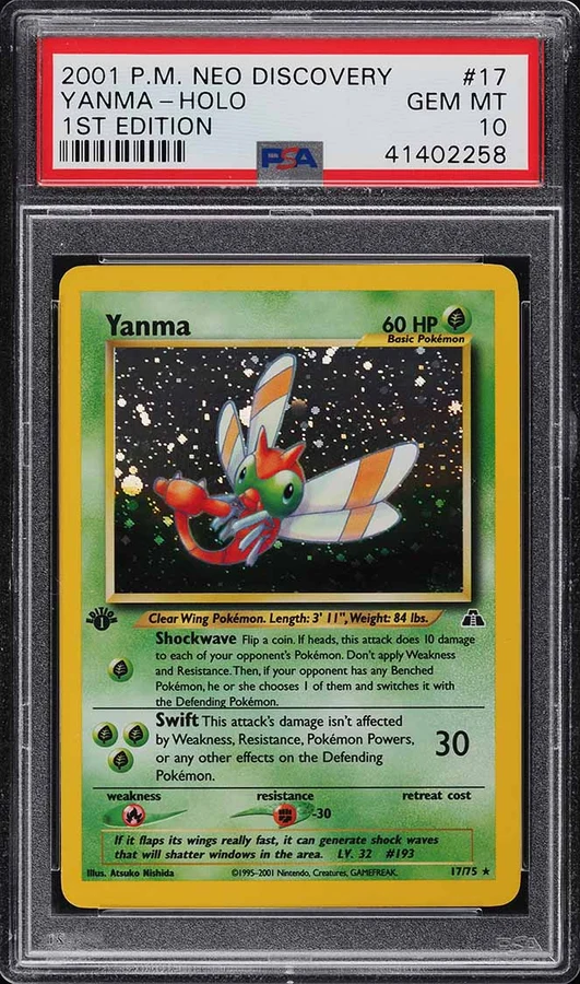 2001 Neo Discovery 1st Edition Yanma #17 PSA 10