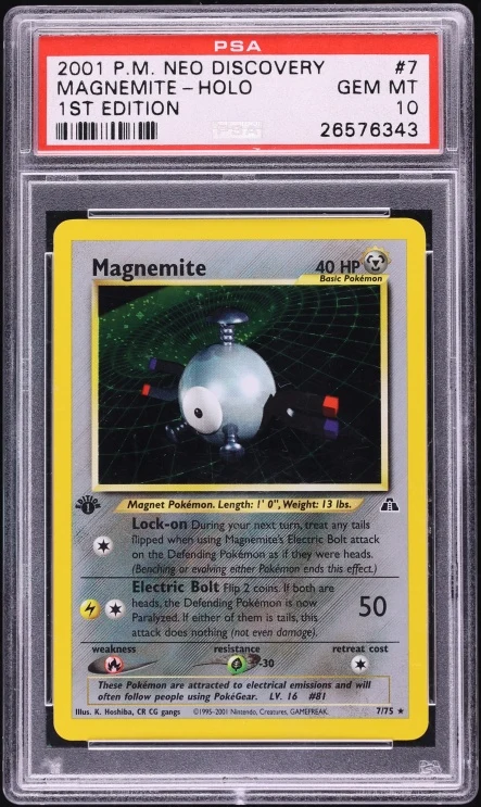 2001 Neo Discovery 1st Edition Magnemite #7 PSA 10