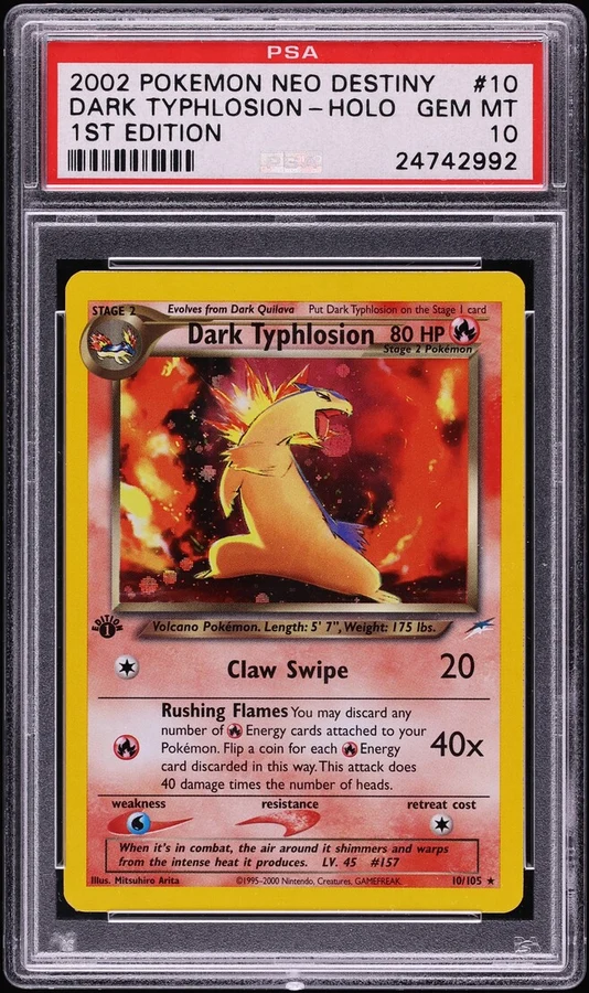 2002 Neo Destiny 1st Edition Dark Typhlosion #10 PSA 10