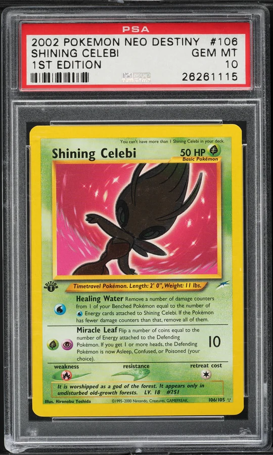 2002 Neo Destiny 1st Edition Shining Celebi #106 PSA 10