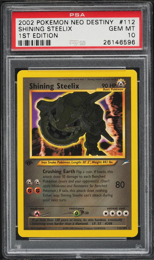 2002 Neo Destiny 1st Edition Shining Steelix #112 PSA 10